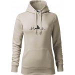 EKG fyzioterapie mikina dámská Cape s kapucí Ledově šedá – Zboží Dáma