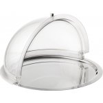 APS Servírovací tác s poklopem roll-top průměr 500 mm 09099 inox průhledná – Zboží Dáma