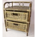 Ratanová komoda 2 zásuvky hnědá – Zboží Dáma