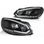 Přední světla s LED denními světly, Tube Lights VW Golf VI/6 08-12 černá | Zboží Auto
