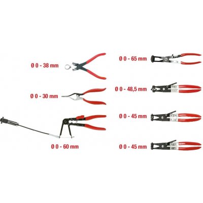 Souprava kleští na hadicové spony motorových vozidel, 7dílná – Zboží Dáma