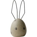 DBKD Velikonoční dekorace Hare Beige Dot 18 cm, béžová barva, kov, keramika