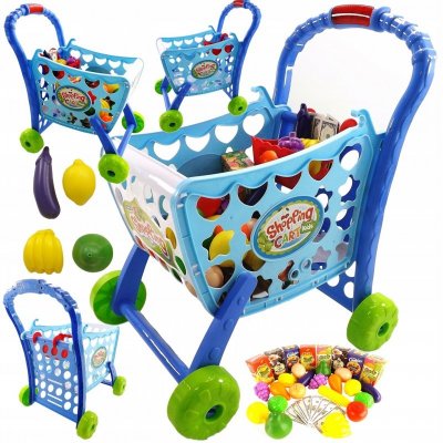 Tomido Dětský nákupní vozík se zvuky 3v1 modrý