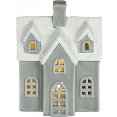 Retlux LED Porcelánová dekorace LED 2xLR44 teplá bílá domek šedá FT1022 – Hledejceny.cz