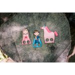 BeWooden Loutkové prstové divadlo princ princezna jednorožec – Zboží Mobilmania