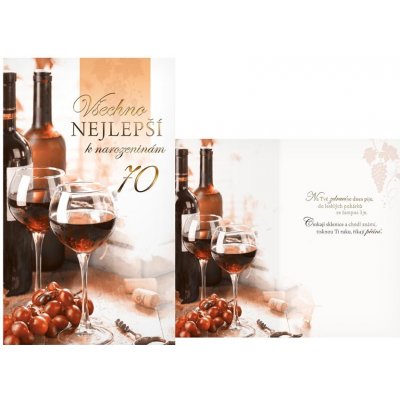 UNIPAP přání k narozeninám 70 M11-520 T PRANI_T_2072 302569 – Sleviste.cz