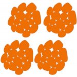 MSV sada 4 protiskluzových podložek GALETS ve tvaru oblázků oranžová 12 x 13 cm – Hledejceny.cz