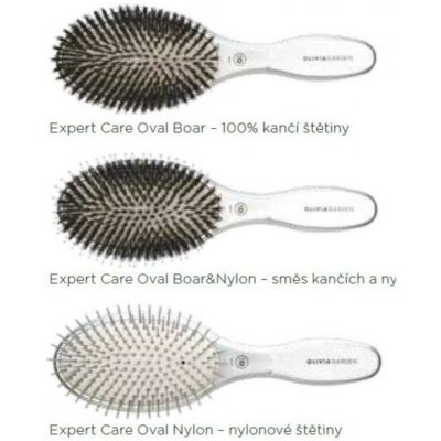 Olivia Garden Expert Care Oval Boar&Nylon kartáč z kančích a nylonových štětin – Zboží Dáma
