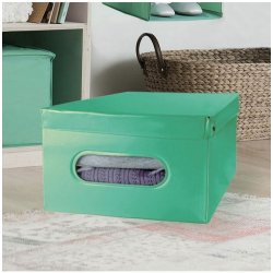 Compactor Nordic 50 x 38.5 x 24 cm Skládací úložný box PVC se zipem zelený