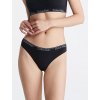 CALVIN KLEIN Dámské tanga kalhotky Naturals Modern Seamless Thong Černá