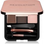 Makeup Revolution London Brow Sculpt Kit set a paletka na obočí Dark Brown 2,2 g – Zboží Dáma