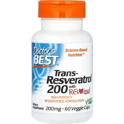 Doctor's Best Trans-Resveratrol 200 s Resvinolem 60 vegetariánských kapslí – Hledejceny.cz