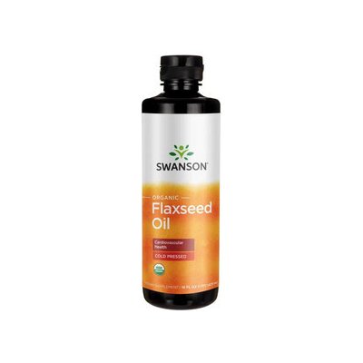 Swanson Organic Flaxseed Oil 473 ml tekutina
