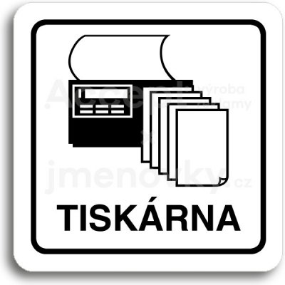 ACCEPT Piktogram tiskárna - bílá tabulka - černý tisk – Zboží Mobilmania