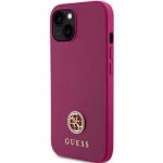 Guess PU 4G Strass Metal Logo Apple iPhone 15 růžové – Hledejceny.cz