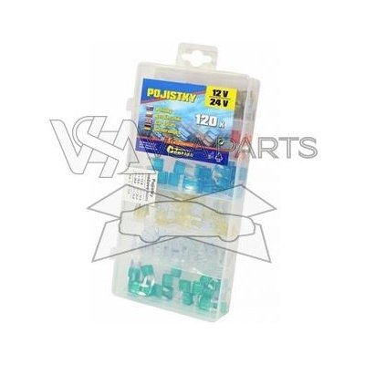 COMPASS Pojistky ploché sada MINI, 120 ks, 7,5-10-15-20-25-30A – Hledejceny.cz