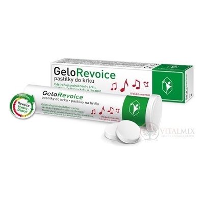 GeloRevoice (inů. 2019) pastilky na hrdlo, třešeň mentol 20 ks