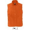 Pánská vesta Sol's norská fleecová vesta se třemi kapsami na zip oranžová