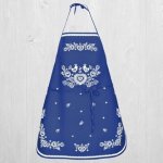 Forbyt kuchyňská zástěra FOLK podklad modrý 64x76cm – Zboží Dáma