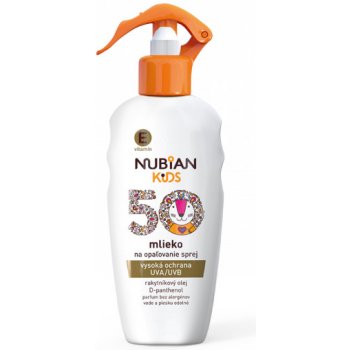 Nubian Kids mléko na opalování spray SPF50 200 ml