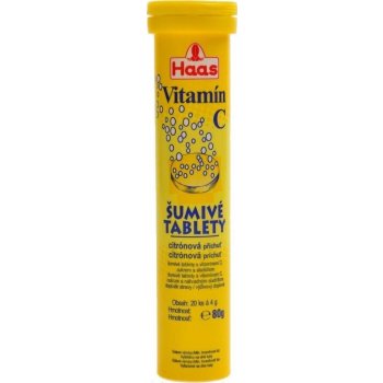 Haas Vitamín C šumivý citron 20 tablet