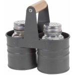 EH Excellent Houseware Sada pepře a soli v kovovém košíku 13 x 6 cm – Zboží Mobilmania
