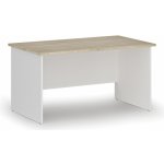 PRIMO Kancelářský psací stůl rovný WHITE, 1400 x 800 mm, bílá/dub přírodní – Zbozi.Blesk.cz