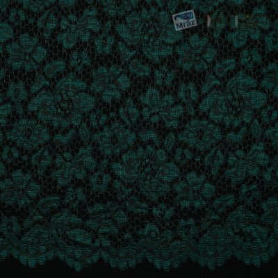 Krajka s bordurou tmavě zelená – Zboží Dáma