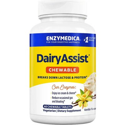 Enzymedica DairyAssist Chewable 60 žvýkacích tablet Vanilka – Hledejceny.cz