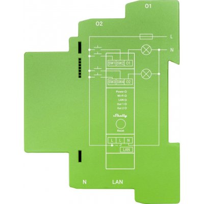 Shelly Pro Dimmer 2PM - dvoukanálový stmívací modul (LAN, WiFi, Bluetooth) – Hledejceny.cz