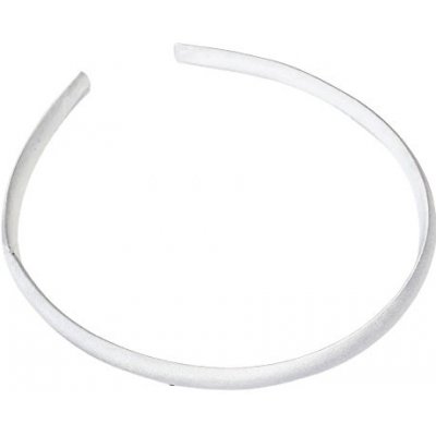 Plastová čelenka potažená látkou 0.9cm - bílá – Zboží Mobilmania