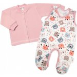 Baby Nellys Kojenecké dupačky bavlna s košilkou Space Bear mint pastel