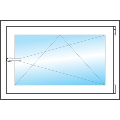 OKNA HNED Plastové okno 80x53 cm bílé otevíravé a sklopné pravé – Hledejceny.cz