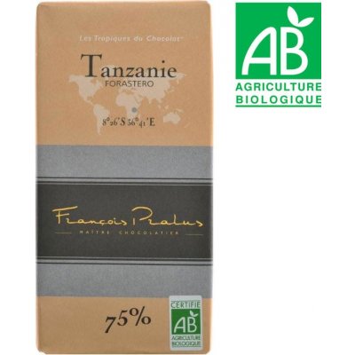 Francois Pralus čokoláda Tanzanie Forastero 75% Bio 100 g