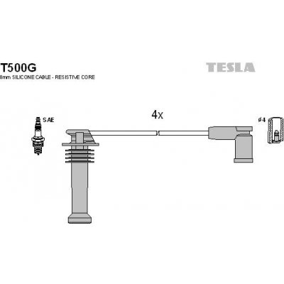 Sada kabelů pro zapalování TESLA T500G – Hledejceny.cz