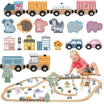 WoTo Vláčkodráha Maxi 100 dilů – Zboží Dáma