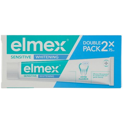 Elmex Sensitive Whitening s aminfluoridem 2 x 75 ml – Hledejceny.cz