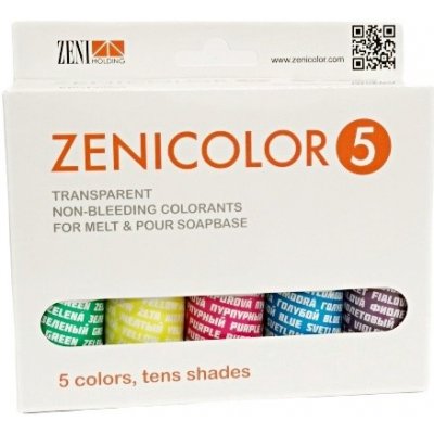 ZENI Barva do mýdla transparentní Zenicolor 5x30g – Zboží Dáma