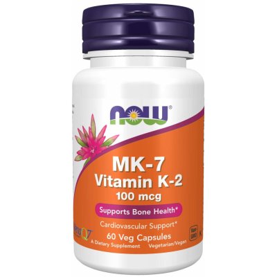 Now Foods Vitamin K2 jako MK-7 100 mcg 60 rostlinných kapslí – Zbozi.Blesk.cz