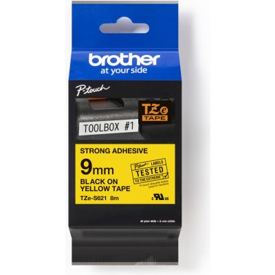 Páska Brother TZe-S621 (Černý tisk/žlutý podklad) - Originál