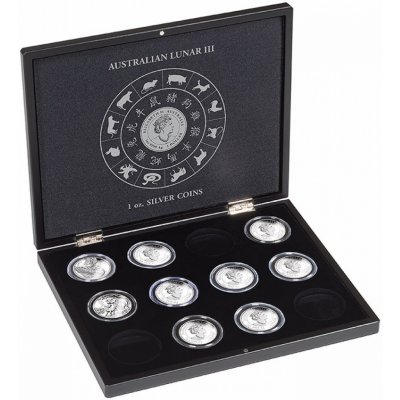 Leuchtturm Kazeta pro 12 stříbrných mincí 1 Oz Lunarní série III – Zboží Mobilmania