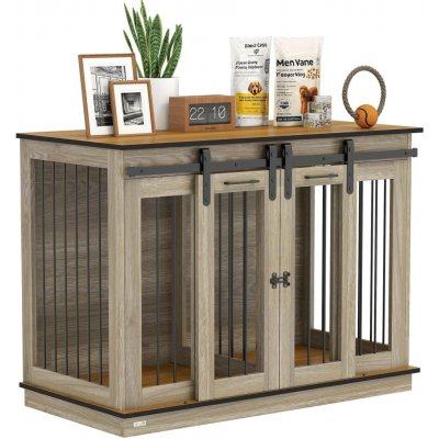 PawHut Klec dub 2v1 se dvěma dvířky 120 x 89 x 60 cm – Sleviste.cz