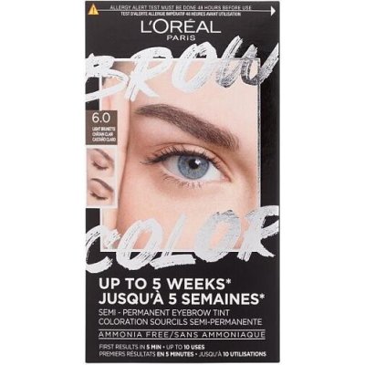 Barva na obočí L'Oréal Paris Brow Color Semi-Permanent Eyebrow Tint 6.0 Light Brunette 1 ml – Zbozi.Blesk.cz