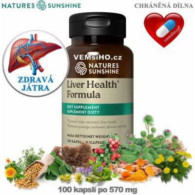 Nature’s Sunshine Liver Health Formula 100 kapslí po 470 mg – Hledejceny.cz