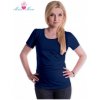 Těhotenské a kojící tričko Be MaaMaa Joly triko bavlna nejen pro těhotné navy jeans