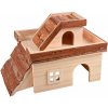 Domek pro hlodavce Duvo+ Domeček dřevěný pro drobné hlodavce 34 x 24 x 22 cm