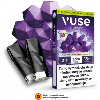British American Tobacco Vuse Pods Grape Ice 18 mg 2 ks – Zboží Mobilmania