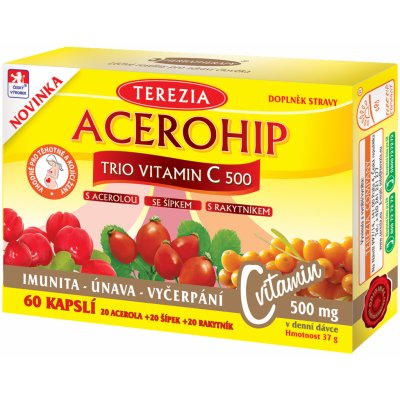 Terezia Company Acerohip Trio vitamin C 500 mg 60 kapslí – Zboží Mobilmania