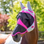 Shires Maska proti mouchám Air Motion s nosem Bright pink – Zboží Dáma