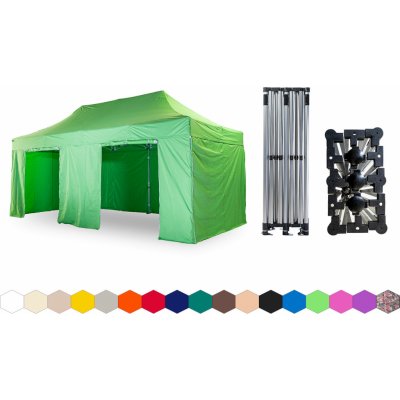 TENTino SMALL HEXAGON 3x6 m 13A - SVĚTLE ZELENÁ – Hledejceny.cz